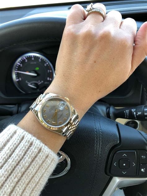 rolex datejust women wrist shot|rolex datejust 36 or 41.